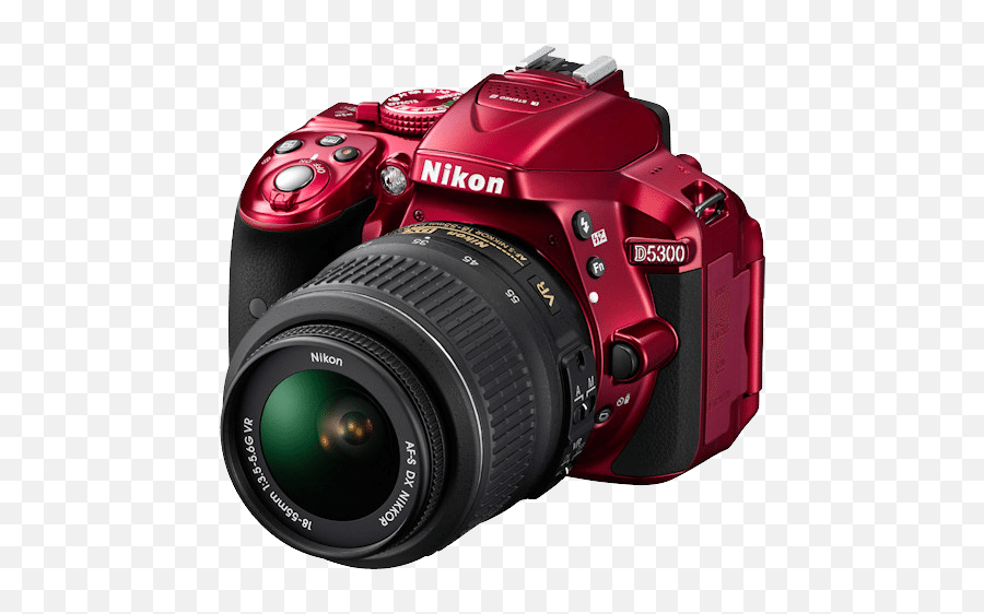 Nikon D5300 Dslr Camera With 18 - 55mm Lens Red Nikon D5300 Red Body Png,Red Camera Png