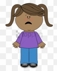 Free Png Confused Kid Image With Transparent - Sad Clip Art Girl Sad,Sad Girl Png