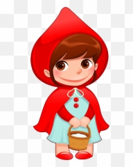 Little Red Riding Hood Transparent Background Png Arts - Little Red Riding Hood Cartoon,Red Hood Png