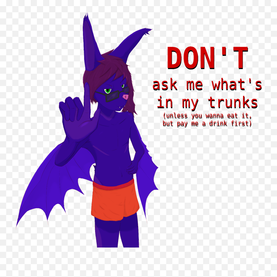 Download Blue Bat Anthro Pointing A Finger - Anthro Bat Png,Finger Pointing At You Png