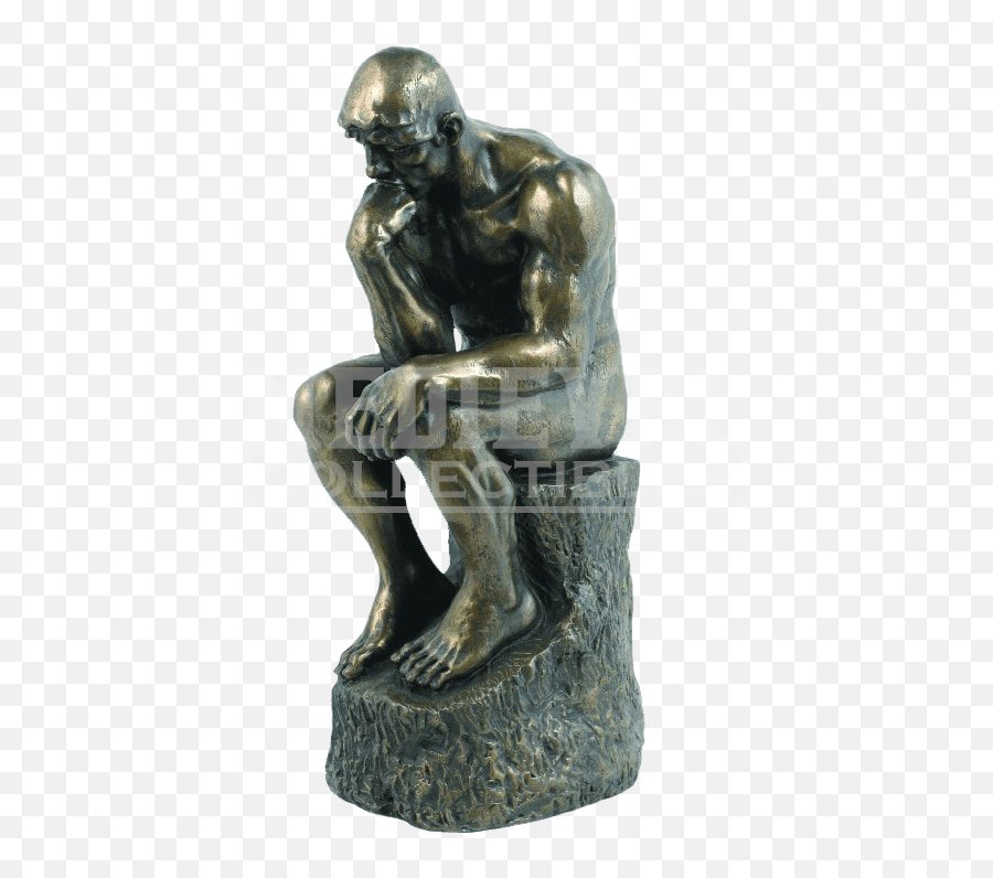 Download Bronze Thinker Statue - Thinker Statue Png,The Thinker Png