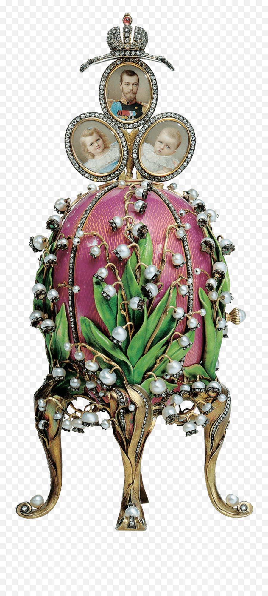 Lilies Of The Valley Egg By Peter Carl Fabergé - Lilies Of The Valley Easter Egg Png,Lily Of The Valley Png