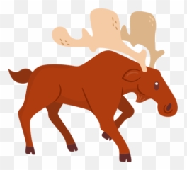 Moose Animal Cartoon - Transparent Png Cartoons