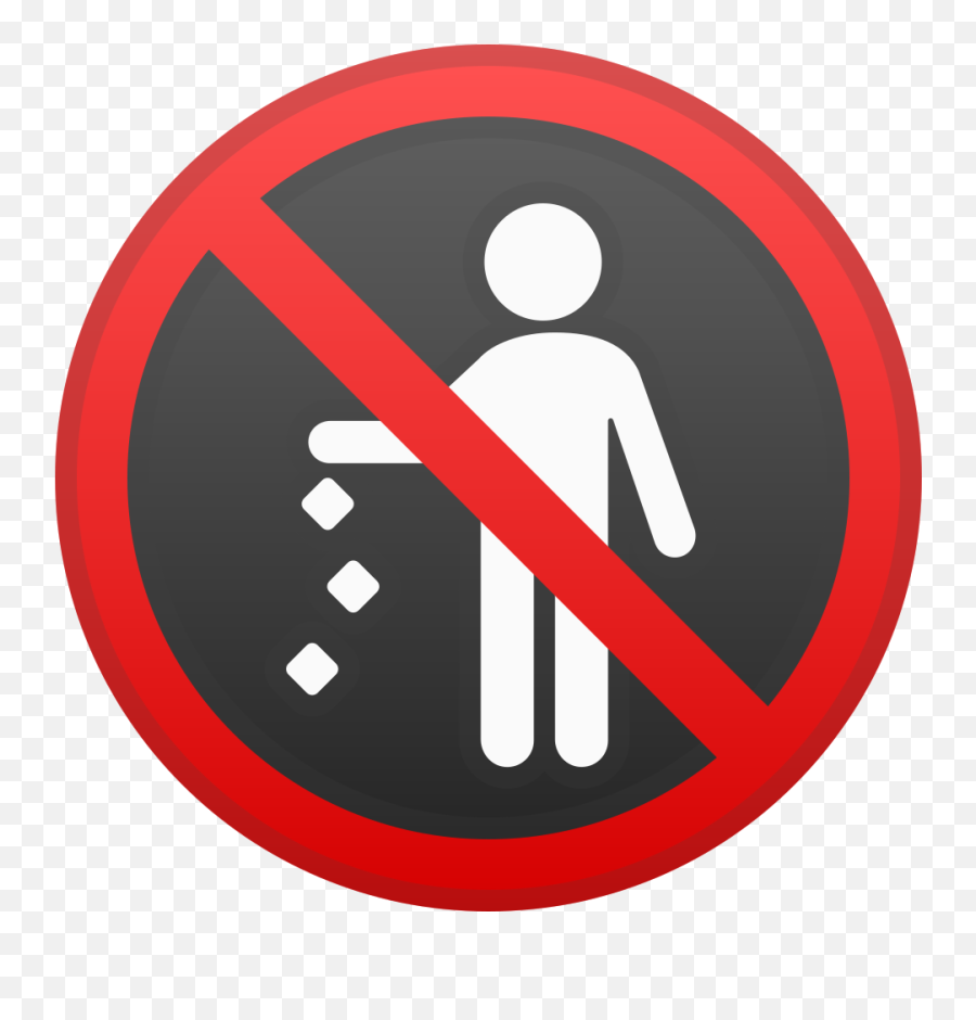 No Littering Icon - No Littering Sign Png,No Symbol Transparent