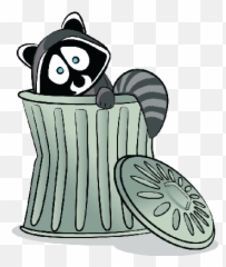 Raccoon Trash Png U0026 Free Trashpng Transparent - Racoon Trash Can Clip Art,Raccoon Transparent