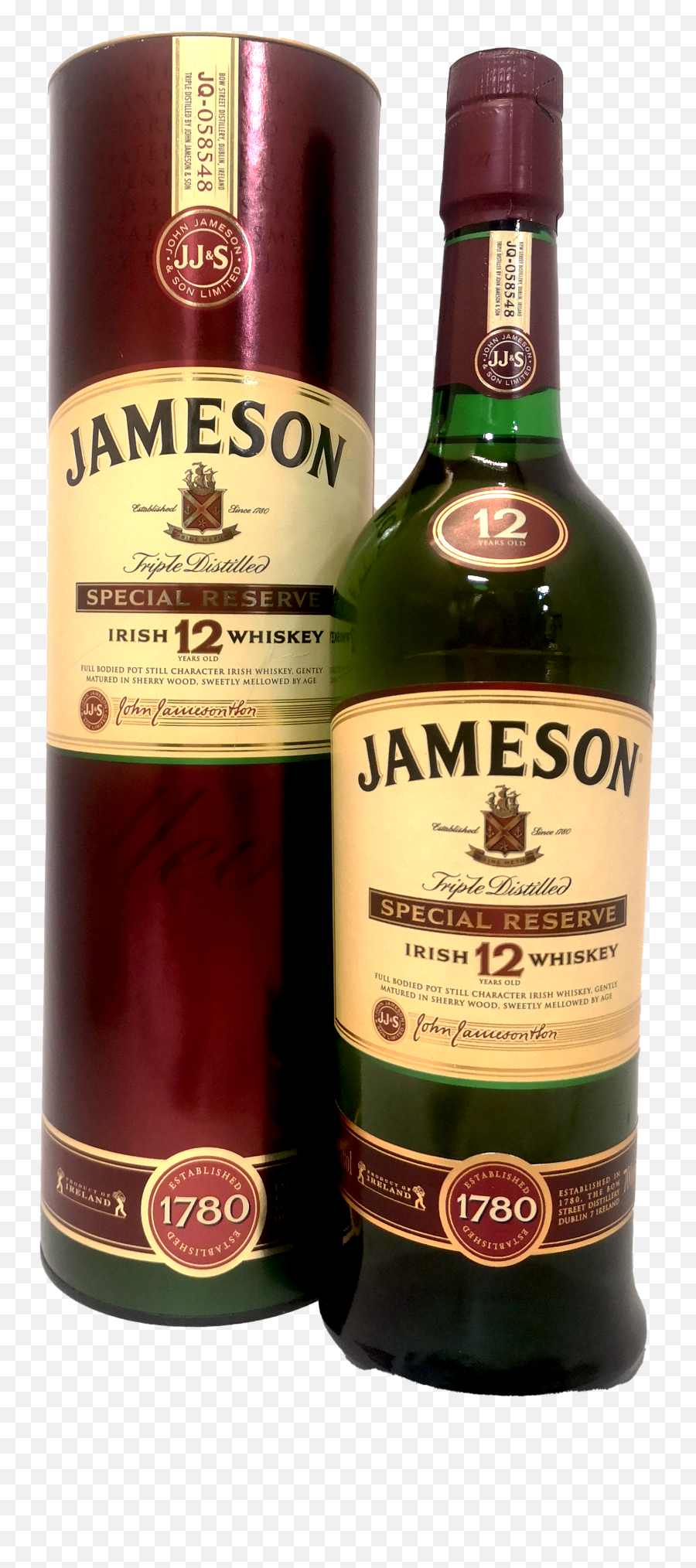 Jameson 12 Year Old Special Reserve Irish Whiskey 70cl - Jameson Irish Whiskey Png,Jameson Png