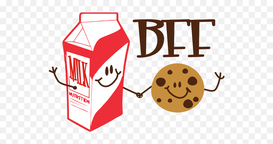 Cookie And Milk Bff Png Image - Best Friends And Food,Bff Png