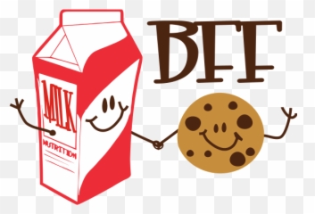 Cookie And Milk Bff Png Image - Best Friends And Food,Bff Png