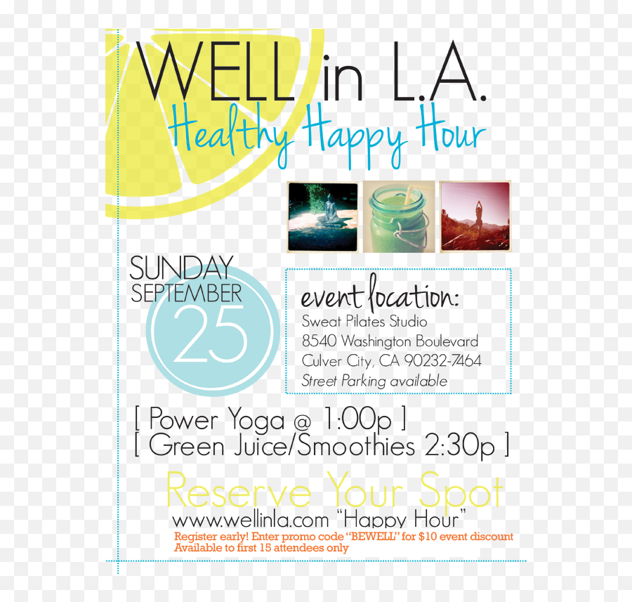 Well In La - Healthy Happy Hour Body Inspired Fitness Language Png,Happy Hour Png