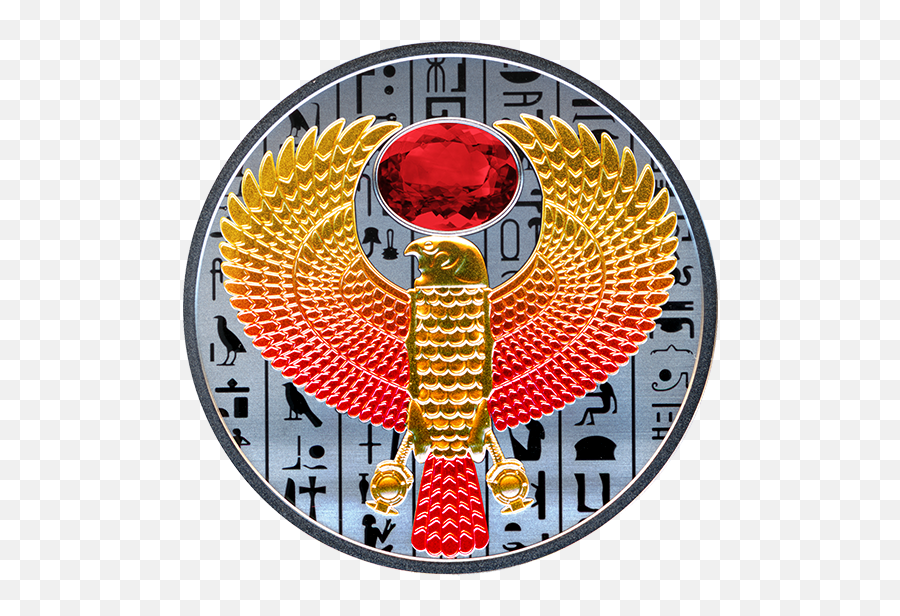 Pure Silver Gold - Plated Coin U2013 Egyptian Falcon Mintage The Garden Of Morning Calm Png,Egyptian Png