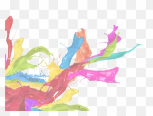 Png Paint Splatter - Colourful Transparent Ink Splash Png Colorful Paint Splatter