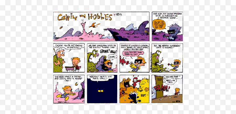 Calvin Hobbes Comic Strips - Calvin And Hobbes Strip Color Png,Calvin And Hobbes Transparent