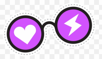 Funny Glasses Heart Thunderbolt Free - Printable Pirate Eye Patch png