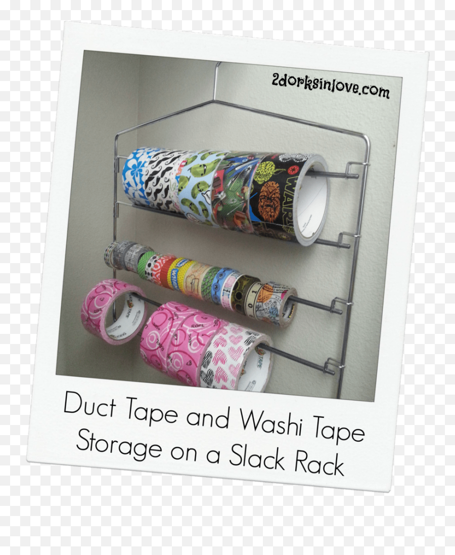 Duct Tape Storage With A Slack Rack Washi And Ribbon - Duct Tape Storage Png,Washi Tape Png