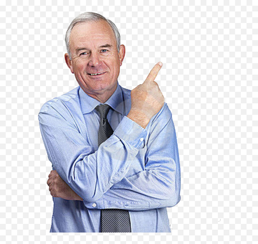 Senior - Man Pointing Png,Person Pointing Png
