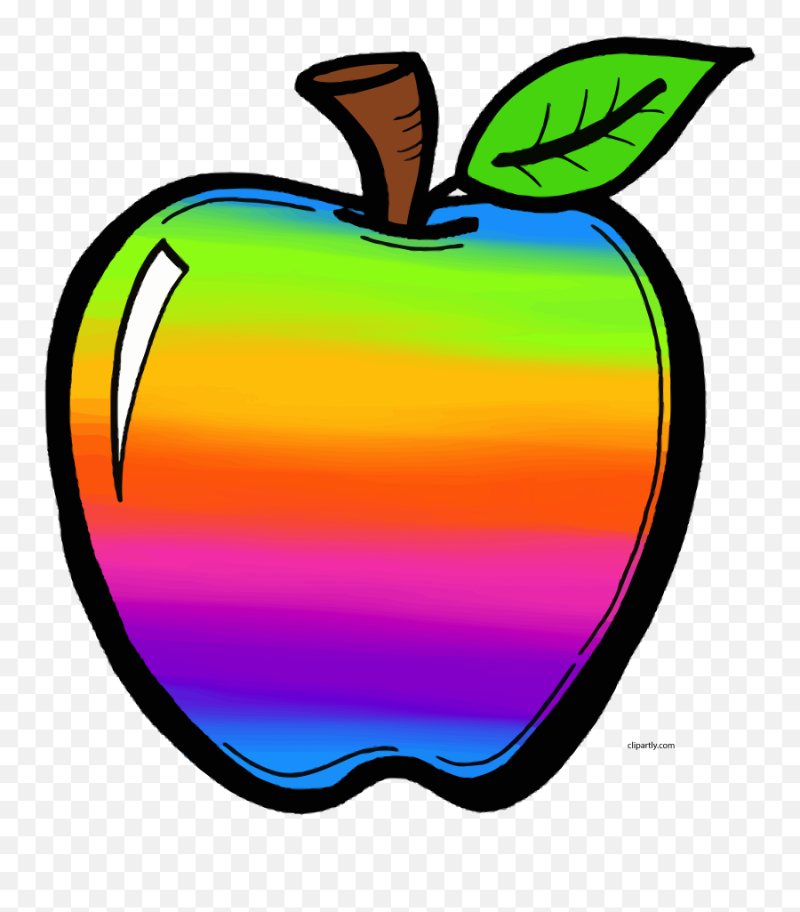 Clipart Png - Rainbow Apple Clipart,Apple Clipart Transparent