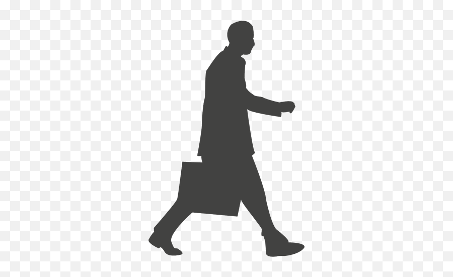 Business Executive Walking Silhouette - Transparent Png Silhouette Man Walking With Briefcase,Wheelchair Silhouette Png