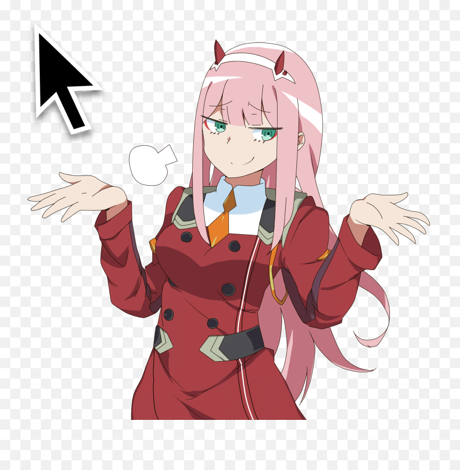 I Made A Mouse Cursor For Best Girl Link In Comments Zerotwo - Zero Two Transparent Background Png,Mouse Arrow Png