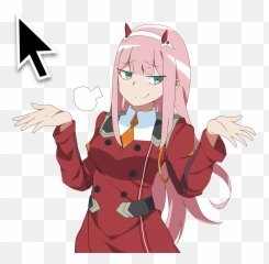 I Made Mouse Cursor For Best Girl Link Comments Zerotwo - Transparent Background png