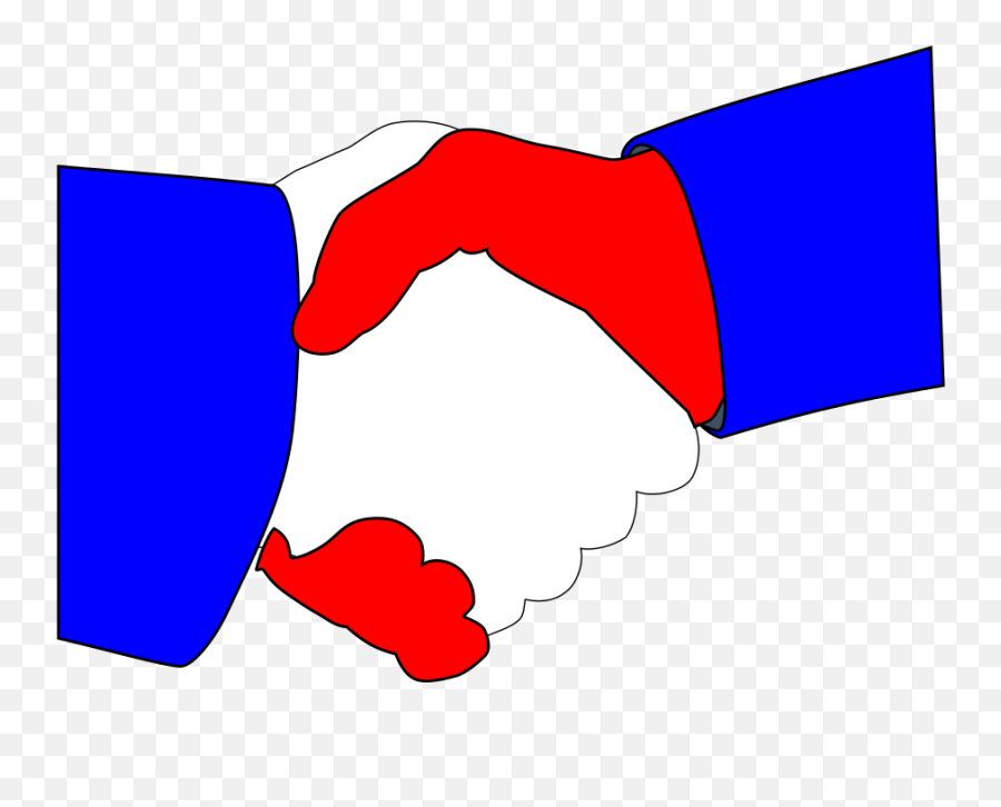 American Handshake Png Svg Clip Art - Hand Shake Red And Blue,Handshake Clipart Png