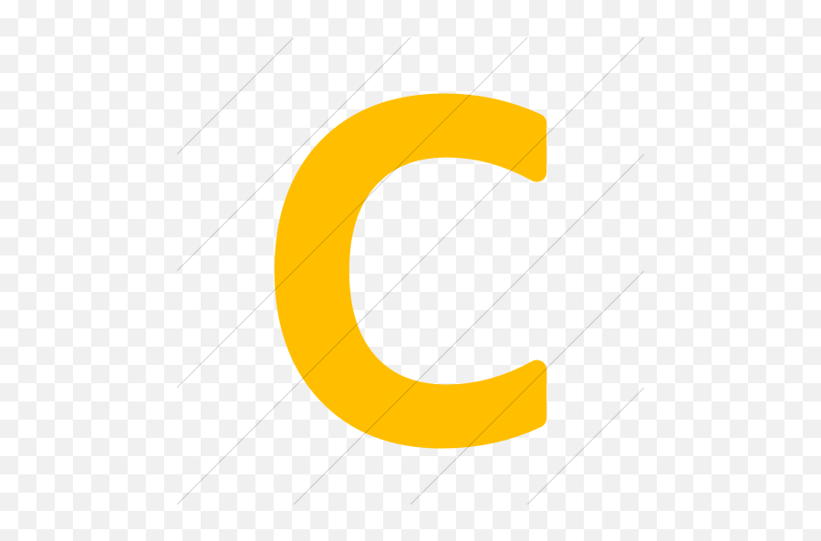 Simple Yellow Alphanumerics Lowercase - Yellow Lowercase Letter C Png,Letter C Icon