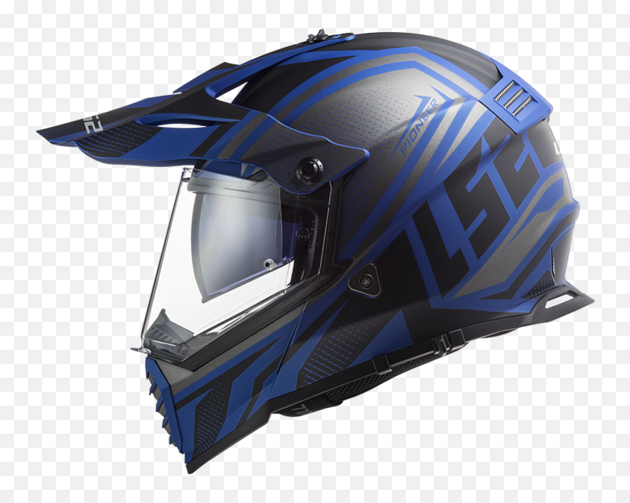 Enduro Helmet Ls2 Mx436 Pioneer Evo Master Matt Black Blue - Ls2 Mx436 Pioneer Evo Master Png,Icon Americana Helmet