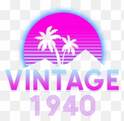 Retrowave Vintage 1940 Birthday Gift Idea Puzzle For Sale By J M - Language png