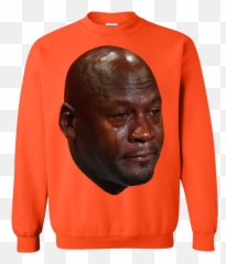 Crying Jordan Sweatshirt Sweatshirts - Michael Meme png
