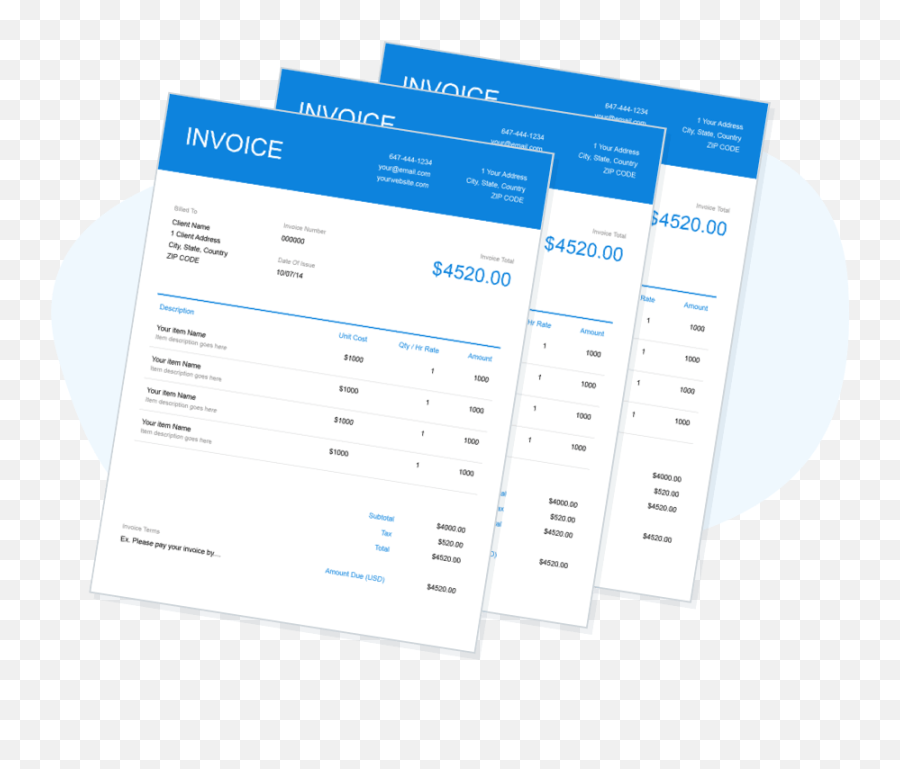 Invoice Template For Professionals Free Download Freshbooks Png Send Bill Icon