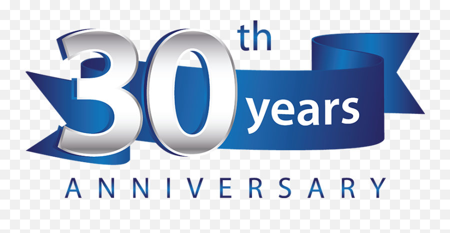 30 Years Anniversary Logo Blue Ribbon - 1 Bare International 30 Years Anniversary Logo Png,Anniversary Png