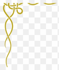 Decorative Line Gold Clipart Png - Valentines Day Border Design For Invitation Card Of