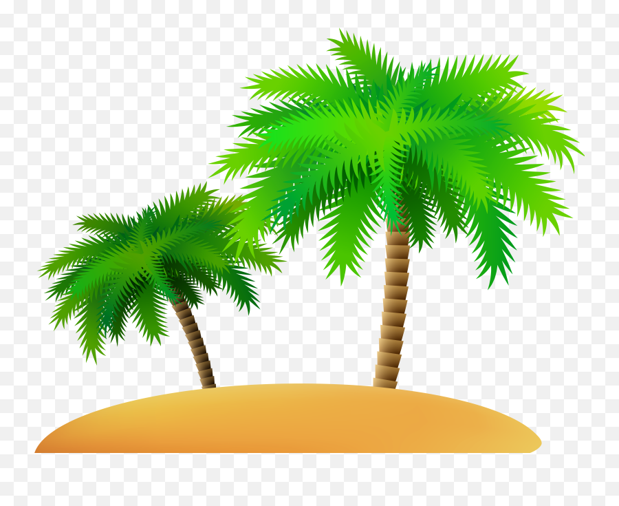 Download Hd Palms And Island Png Clip Art Image - Palm Tree,Palm Png
