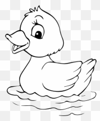 Download Duck Cartoon Coloring Page - Pato Para Dibujar Fácil Png,Duck Cartoon Png
