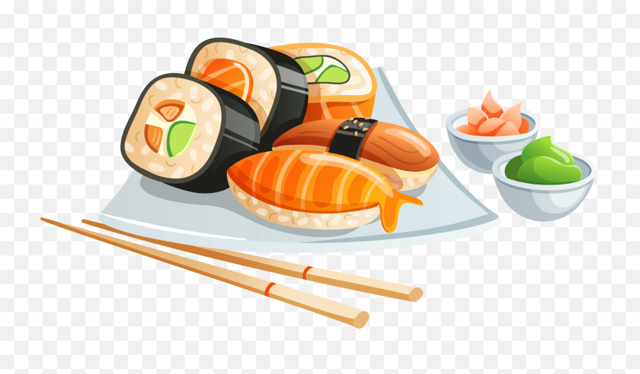 Clip Art Freeuse Library Bamboo - Transparent Background Sushi Clip Art Png,Sushi Transparent
