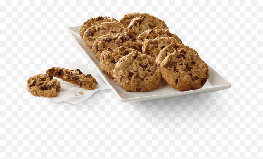 Chocolate Chunk Cookie Tray - Chick Fil A Chocolate Chip Cookies Png,Plate Of Cookies Png