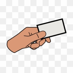 Simple Cartoon Hand Holding Card Clip Art - Hands png