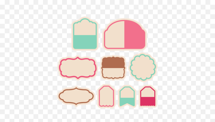 Set Svg Scrapbook Cut File Files For - Cute Label Scrapbook Png,Tags Png