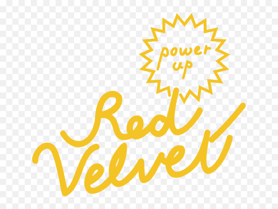 Redvelvet Kpop Logo Powerup Yellow - Red Velvet Power Up Logo Png,Red Velvet Kpop Logo