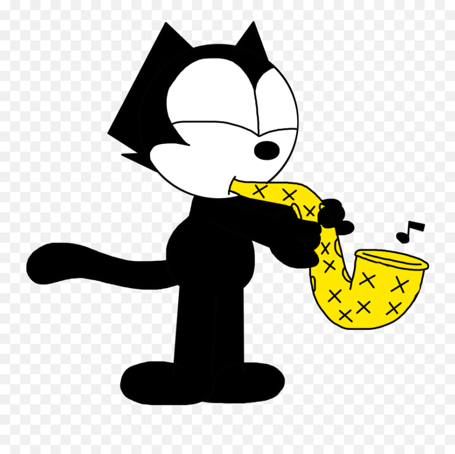 Download Hd Felix Playing Saxophone By - Félix The Cat Png,Felix The Cat Png
