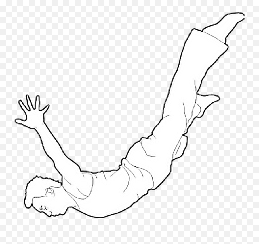 Download Drawing Sketch Falling Flying - Transparent Falling Guy Png,Person Falling Png
