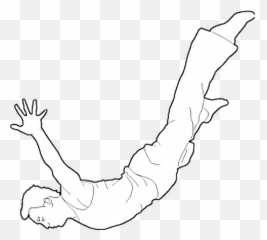 Download Drawing Sketch Falling Flying - Transparent Falling Guy Png,Person Falling Png