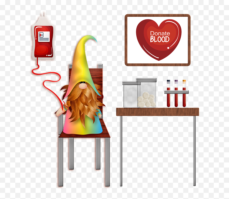 Give Blood Gnome Social Distancing - Free Image On Pixabay Blood Donation Png,Cartoon Blood Splatter Png