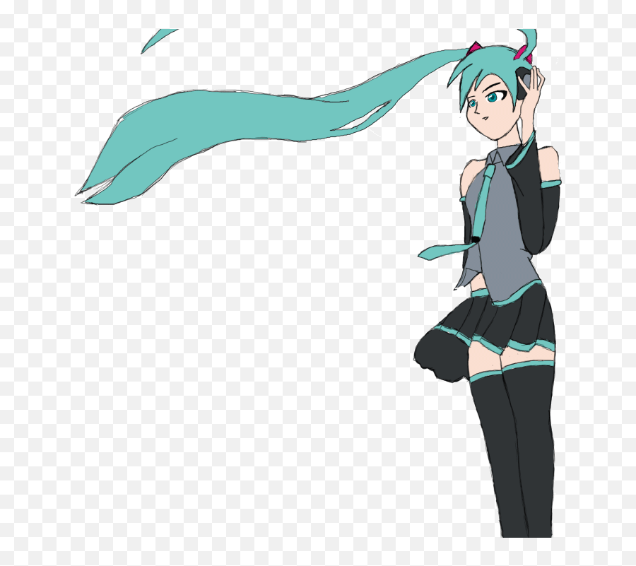 Miku In The Wind Hatsune Vocaloid Know Your Meme - Cartoon Png,Hatsune Miku Transparent