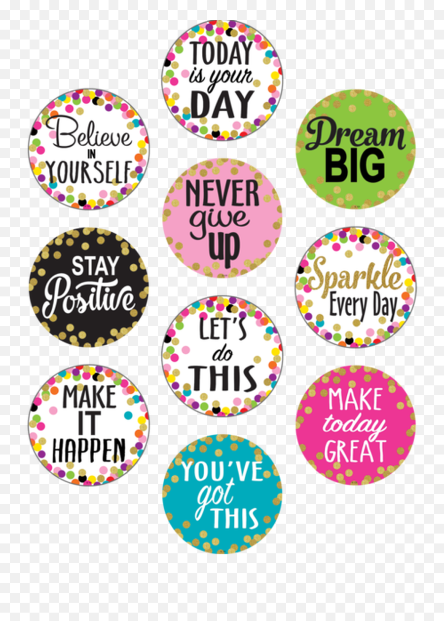 Confetti Positive Sayings Accents - Motivational Stickers For Kids Png,Png Sayings