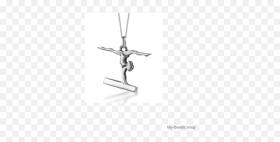 My - Beads Sterling Silver Pendant 430 Gymnast Balance Beam Turn Ketting Png,Gymnast Png