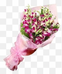 Download Hd 10 Purple Orchids - Flowers Bouquet Orchid Png Orchid Flower Bouquet Png,Orchid Png