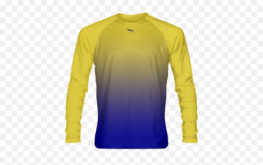 Gold Blue Fade Ombre Long Sleeve Shirts - Purple And Gold Shirts Png,Long Sleeve Shirt Png