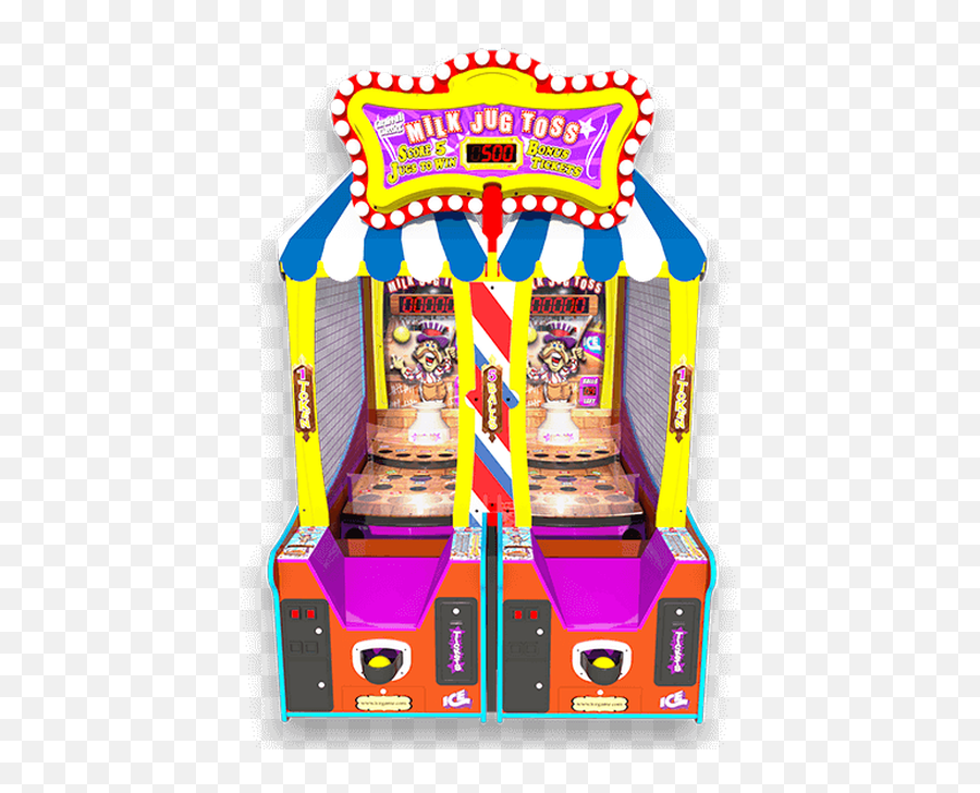 Carnival Milk Jug Toss Redemption Arcade Game - Arcade Cabinet Png,Galaga Ship Png