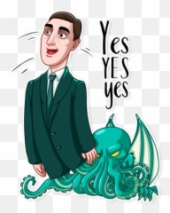 H - Hp Lovecraft Stickers Telegram Png,Cthulhu Transparent