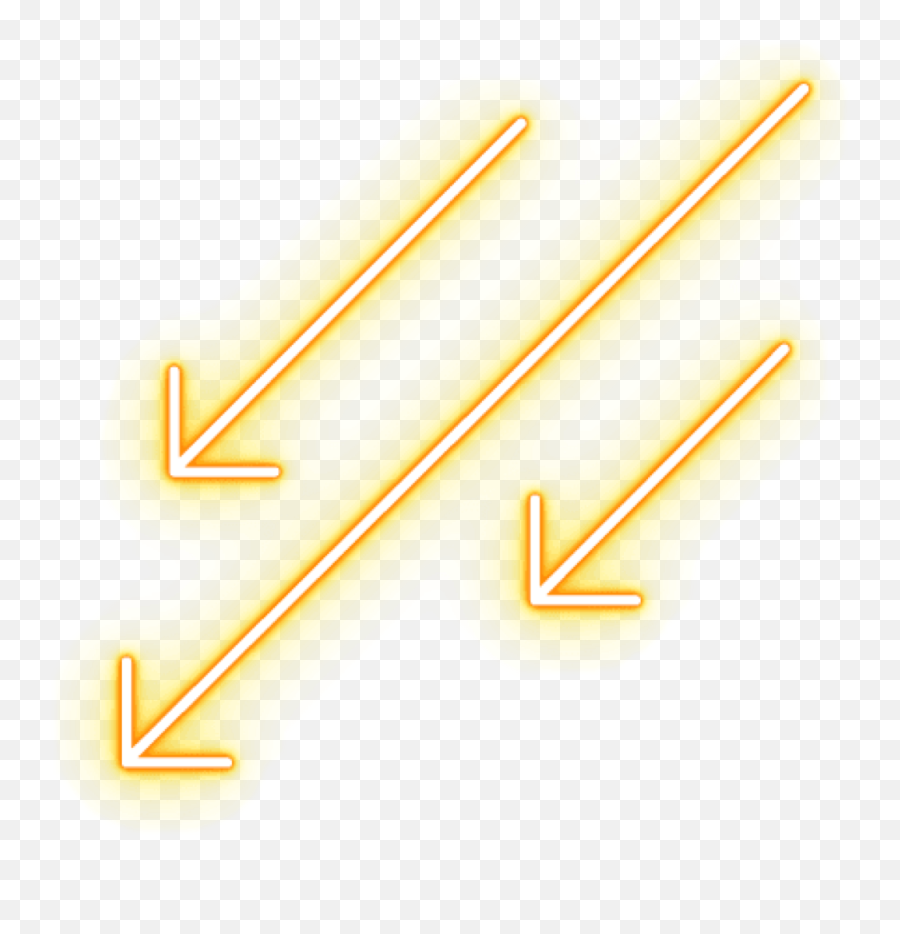 Neon Arrow Yellow Frame Sticker - Horizontal Png,Neon Arrow Png